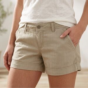 The North Face Women's Linen Chino Hiking Shorts Size 4 Tan Excellent Condition